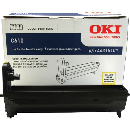 Oki C610 Yellow Drum For For C610Cdn, C610Dn, C610Dtn, C610N, C610N Pen 44315101